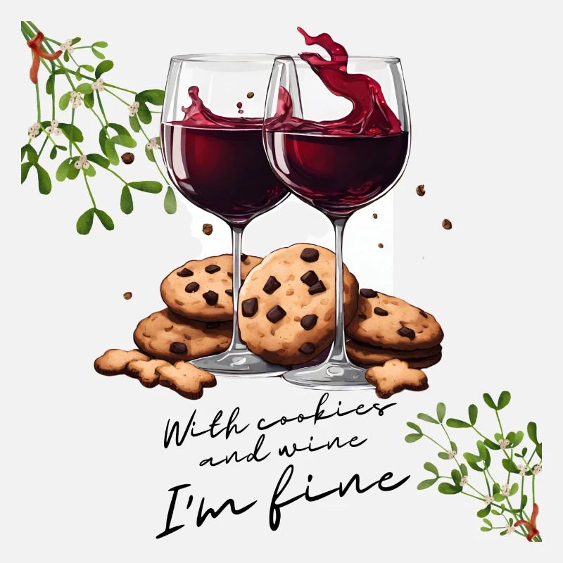 Weihnachten mit Keksen und Wein