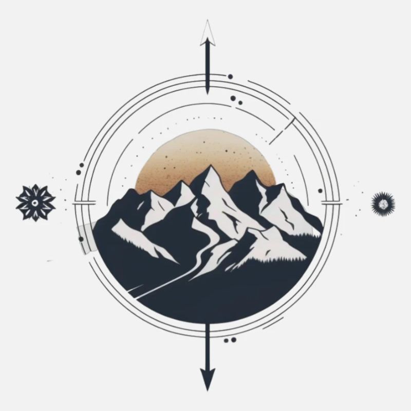 Berge Kompass Wanderung