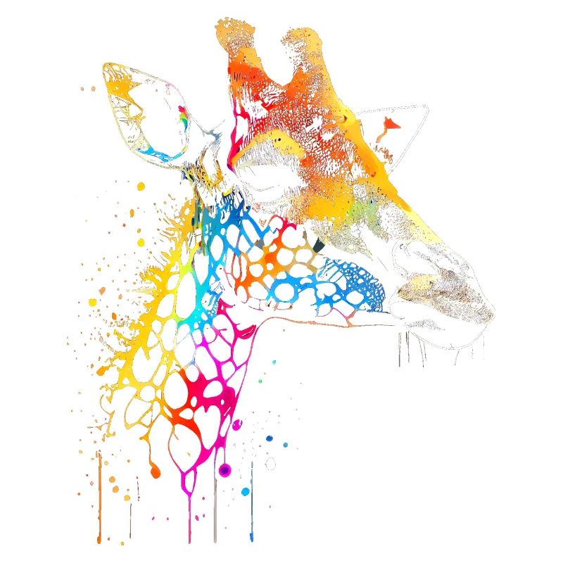 Bunte Giraffe Graffiti Airbrush Artwork