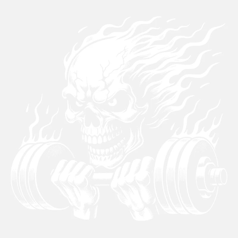 No Limit hartes Workout Skull mit Hantel
