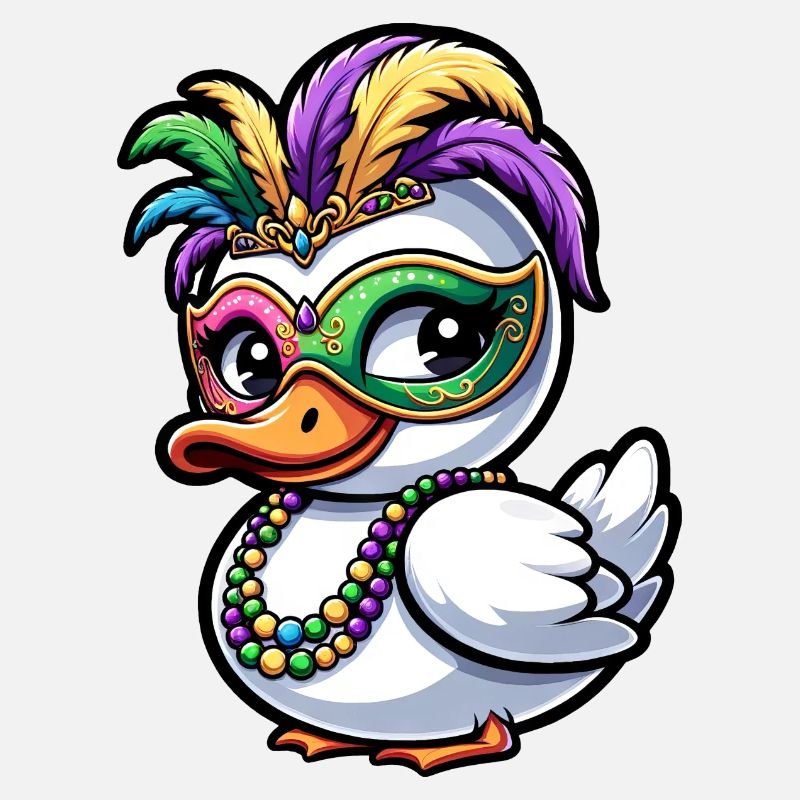 Mardi Gras Duck Mask Feathers