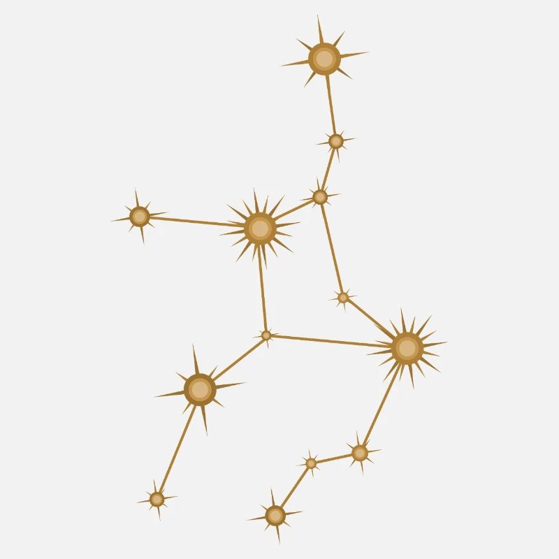 Étoile Constellation Vierge Zodiaque Signe de naissance Doré