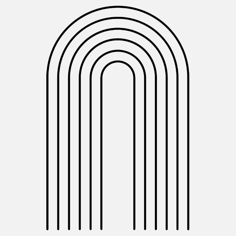 Minimalist line composition in black