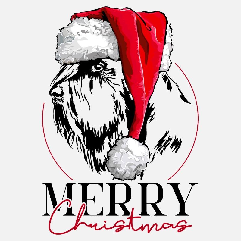 Père Noël GÉANT SCHNAUZER Joyeux Noël Wilsigns
