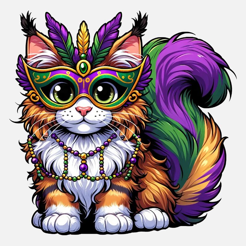 Mardi Gras Maine Coon, Maskierte Katze