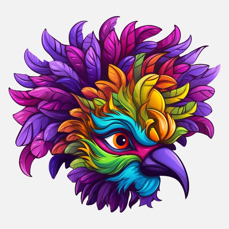 Flamingo Mardi Gras Mask