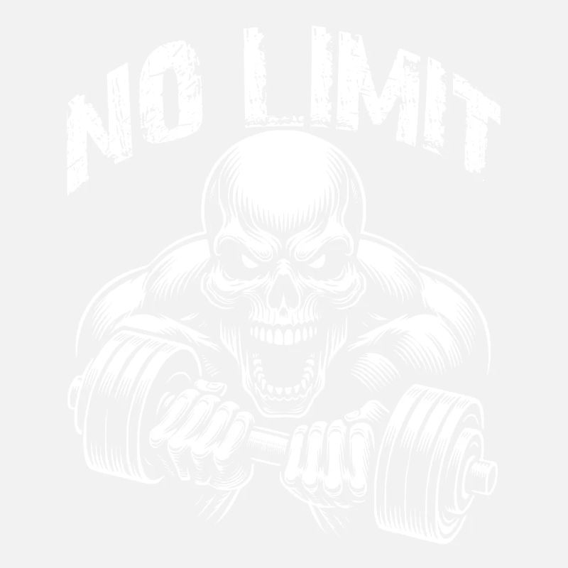 No Limit hartes Workout Skull mit Hantel