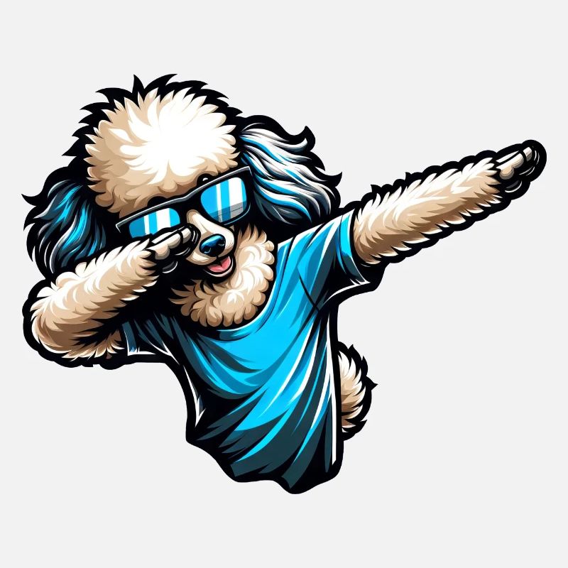 Caniche cool Dabbing Design élégant