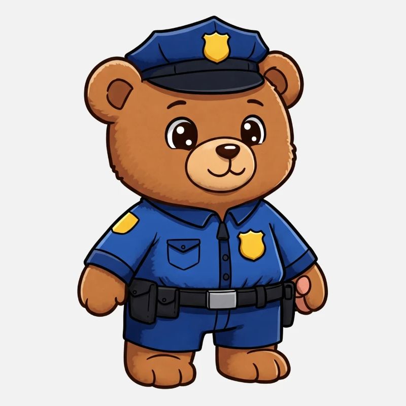 Teddy Bear Policeman
