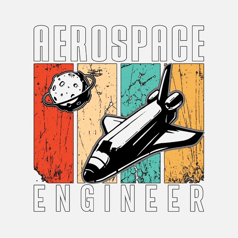 Aerospace Engineer Rocket Space Engineering Retro