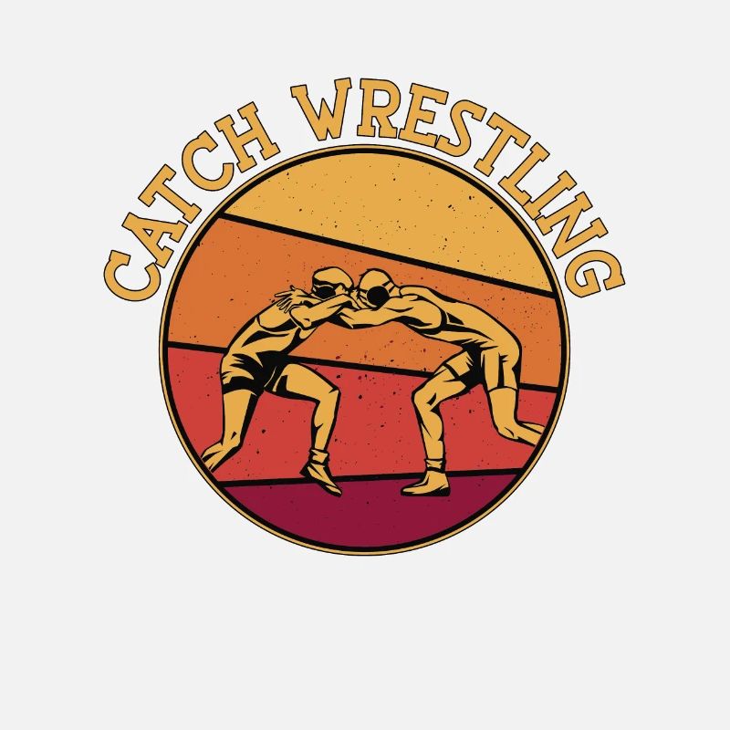 Catch Catch Lutteur Combat Grappling Rétro