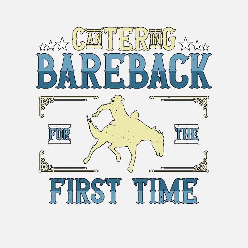 Bareback Riding Cantering Bareback For Rodeo Rider