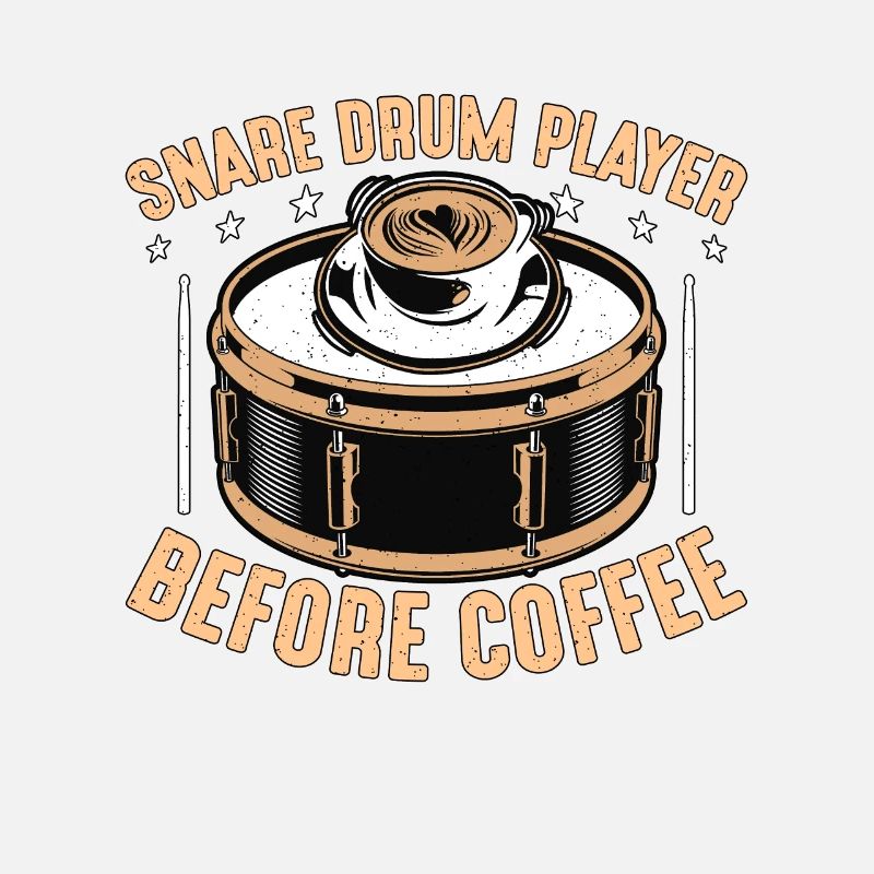 Snare Drum Player Before Drumline Coffee Lover