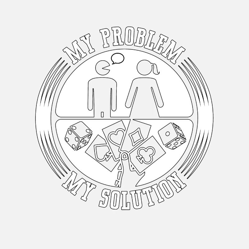 Poker Dice Player My Problem My Pictogram Mom Dad