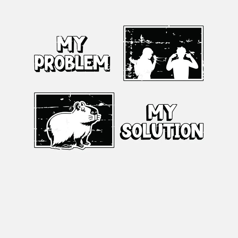 Capybara Lover My Problem My Pictogram Dad Mom