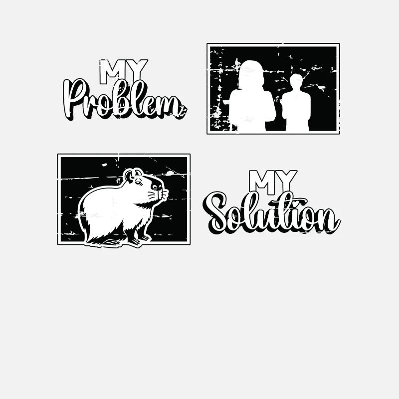 Capybara Lover My Problem My Pictogram Mom Dad