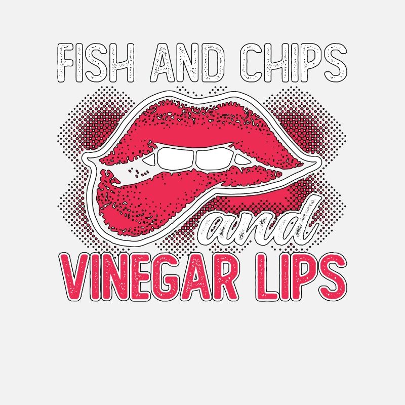 Fish And Chips And Vinegar Lips British Delicacy