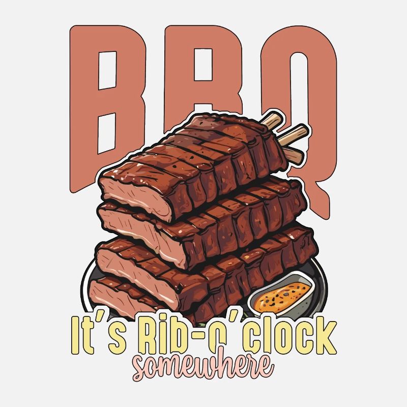Ribs BBQ It's Rib-o'clock Somewhere Smoked Ribs