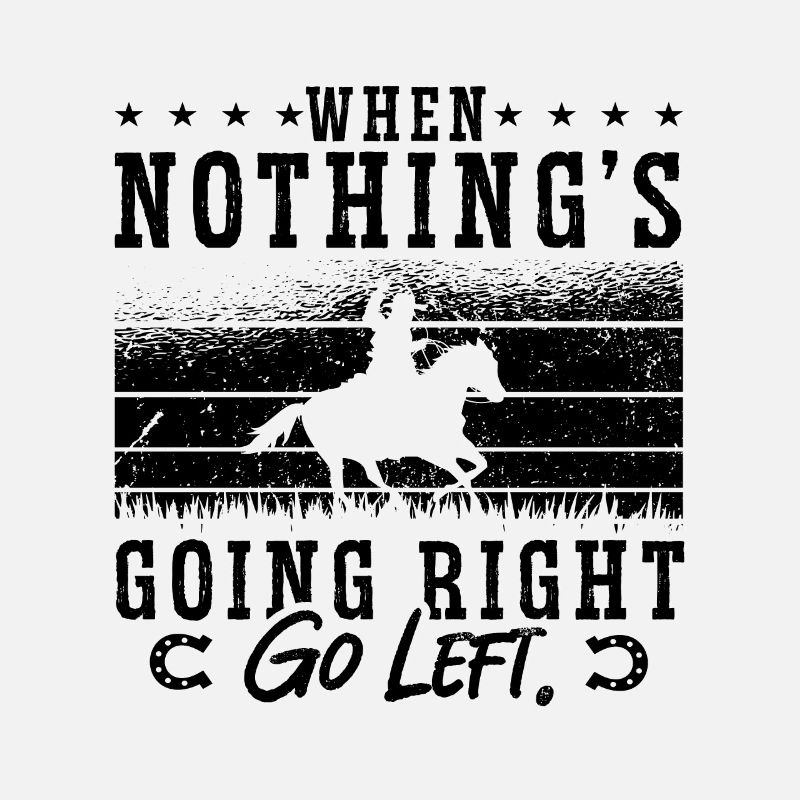 When Nothing's Going Retro Steer Roping Horseman
