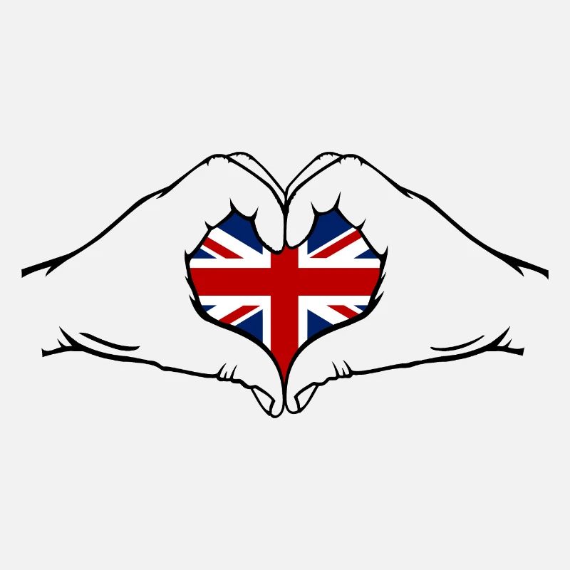 England Heart Shape with Hands