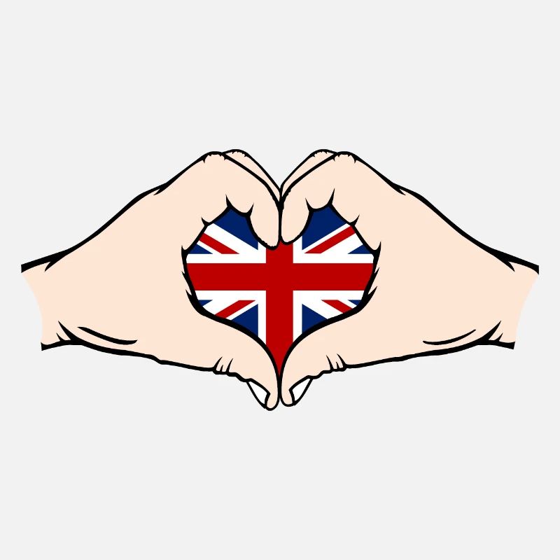 England Heart Shape with Hands