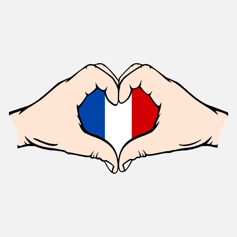 Frankreich Herzform mit Hände