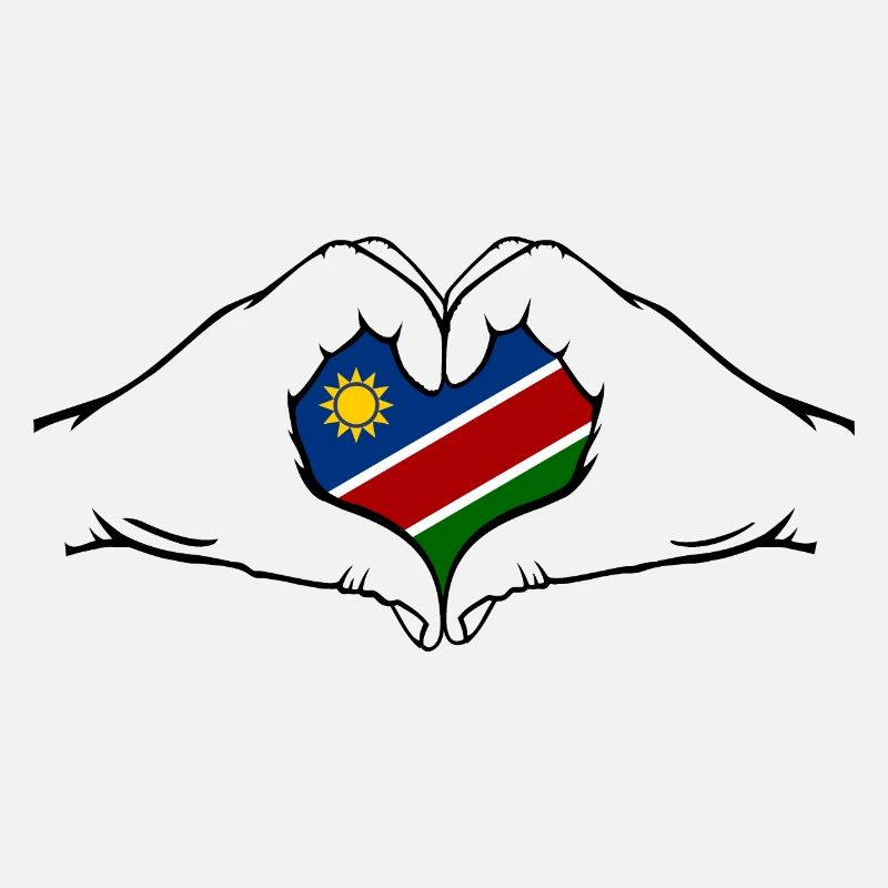 Namibia Flagge Herzform