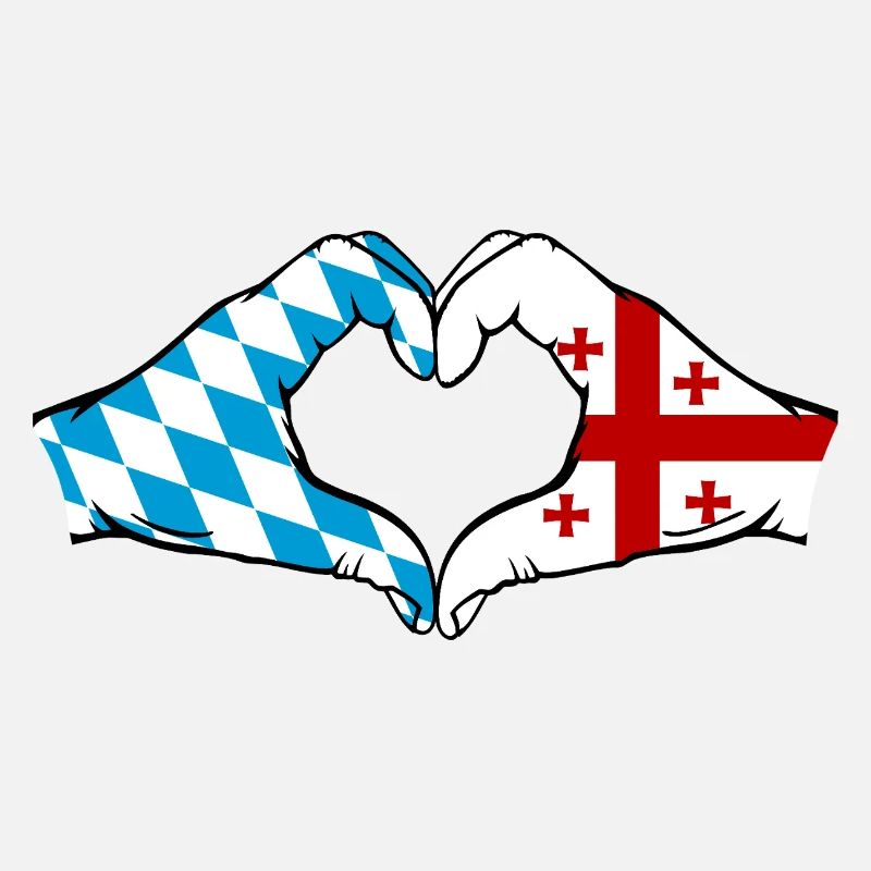 Bavière, Géorgie, Drapeau, Aiguilles, Forme de coeur