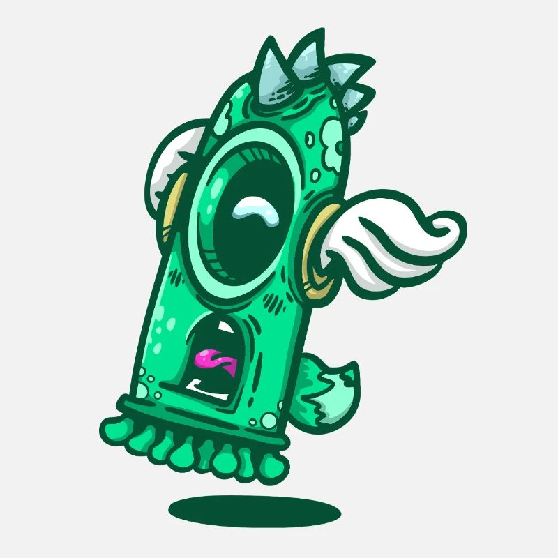 Fenêtre du monstre ailé vert