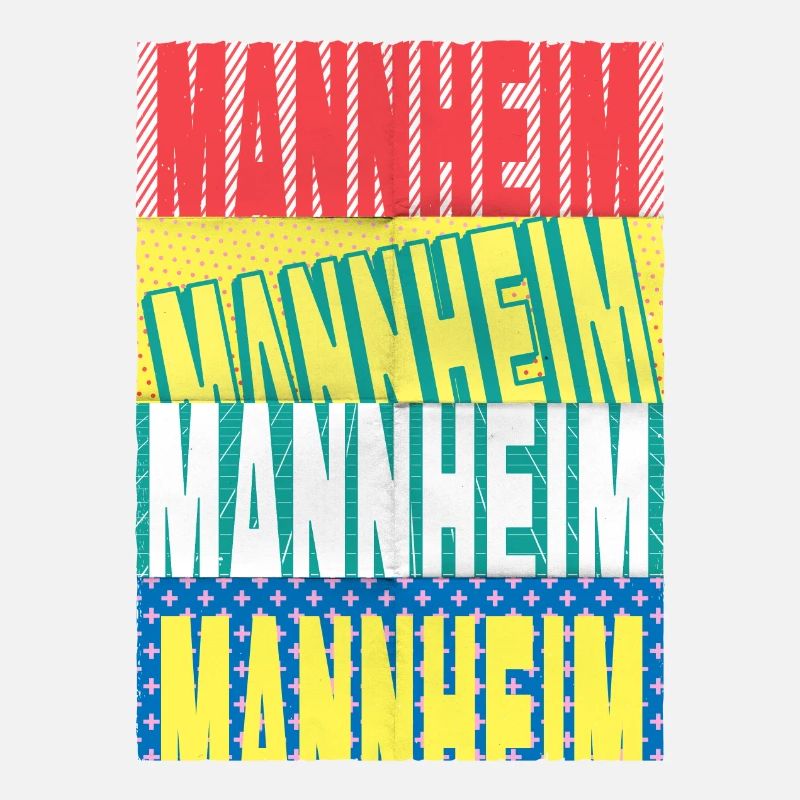 Mannheim Germany City Font Skyline
