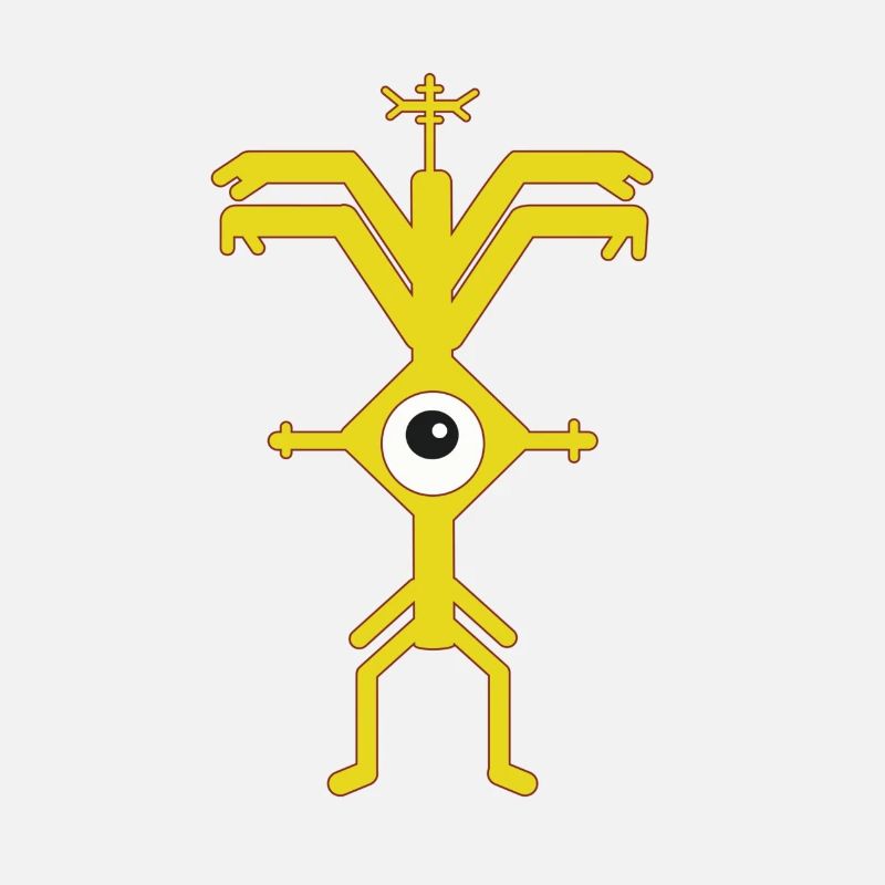 Fun Logo Party One-Eye Man Psyclops Gelb