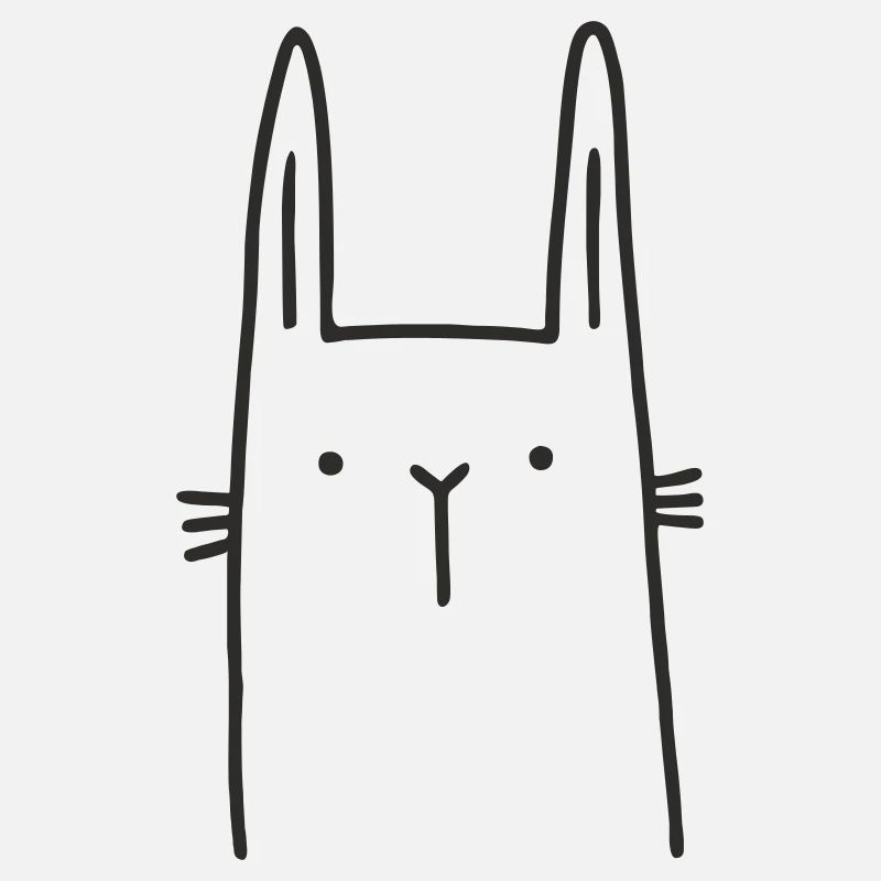 Scandi Rabbit – Minimalist Drawing in Nordic