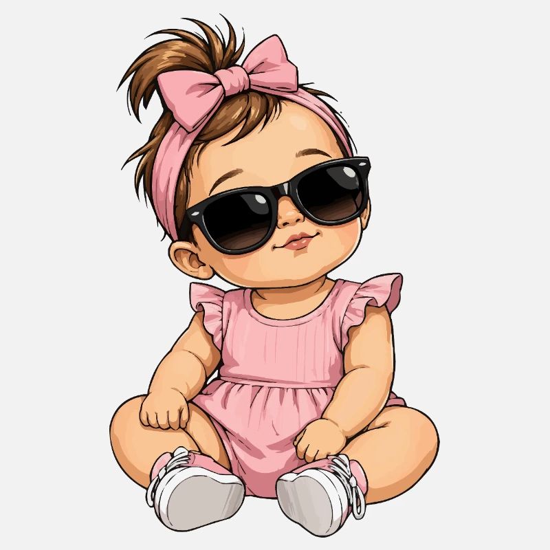 Lunettes de soleil rose bébé