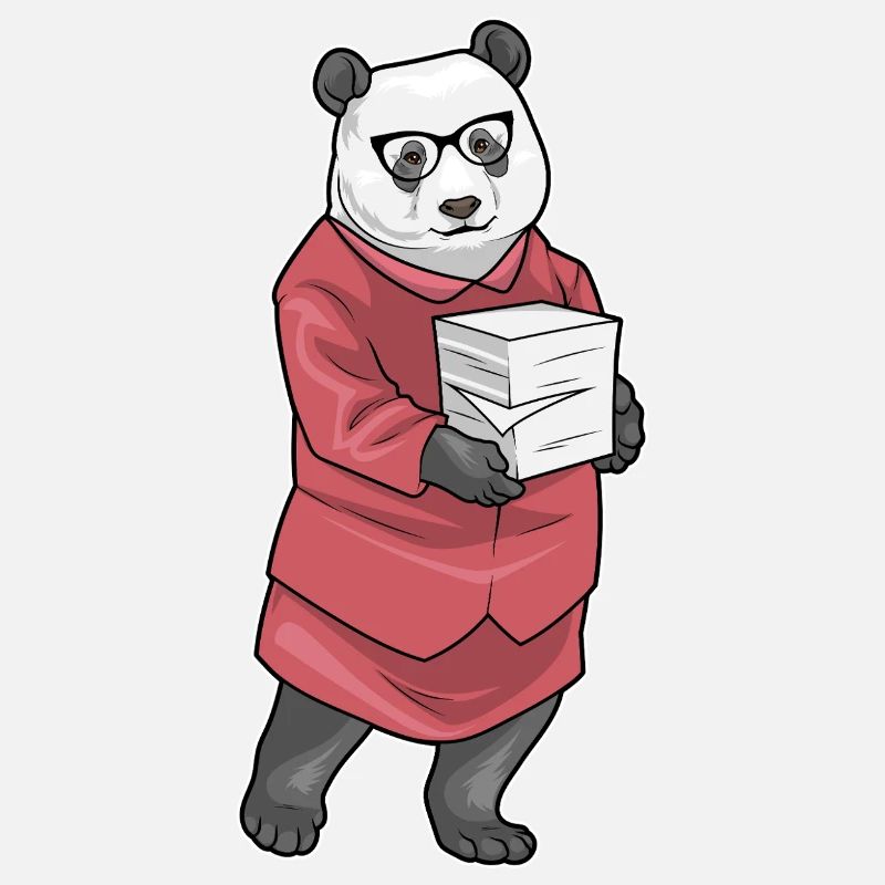 Panda Secretary Paper Stack