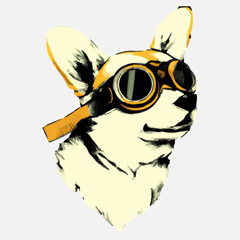 Pilot Corgi Dog Gift Welsh Corgi