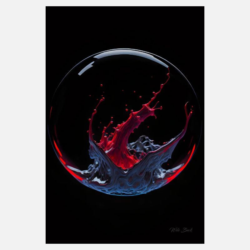 Kaos in einer Blase rot3