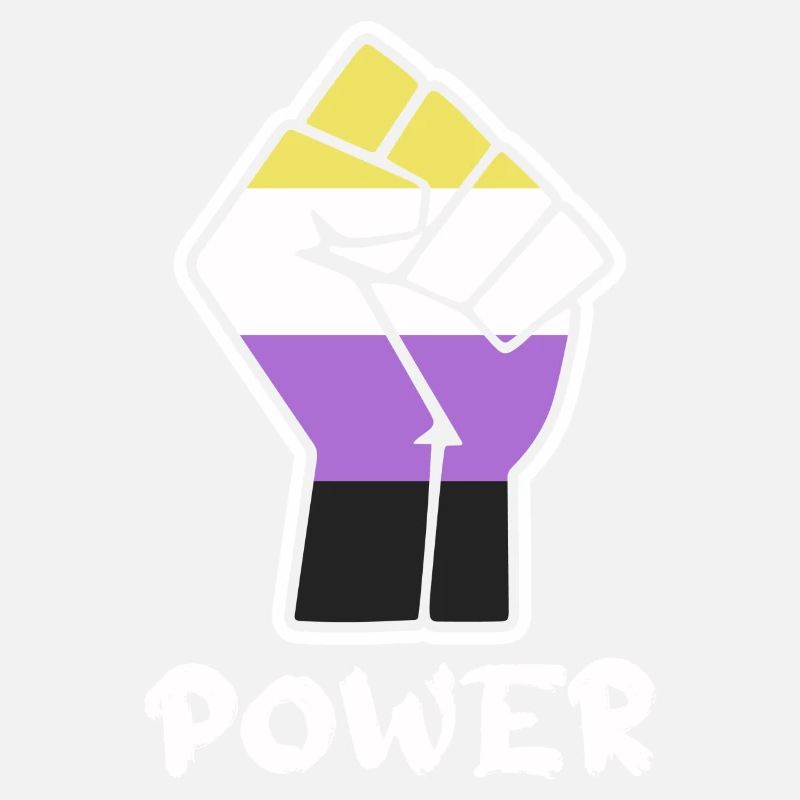 Power Nonbinary Pride Faust Design für Equality