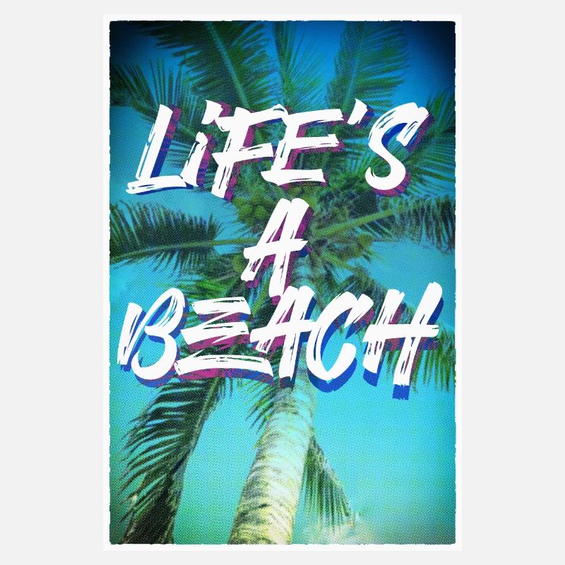 La vie est un portrait d'affiche de plage