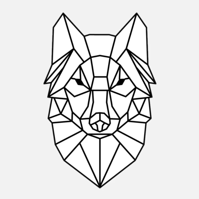 Schlichtes Wolfkopf Design