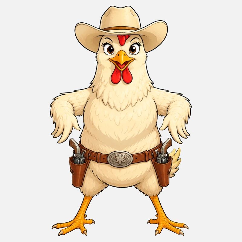 Huhn in Western Pose