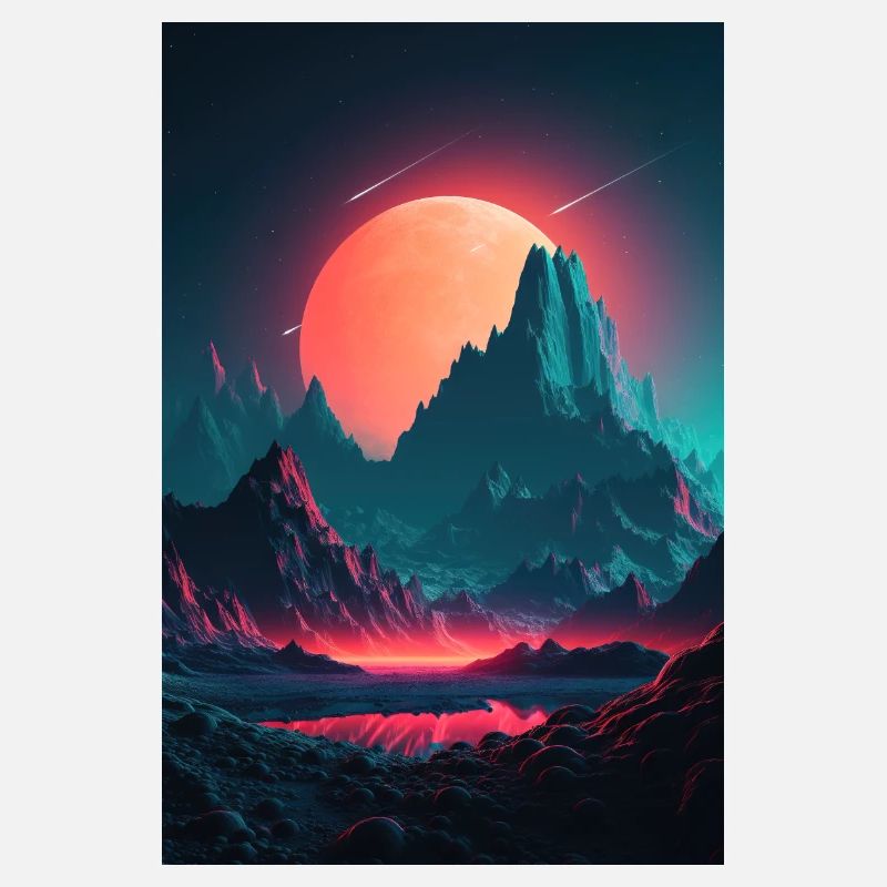 Eine Synthwave Retrowave Sinfonie in den Bergen