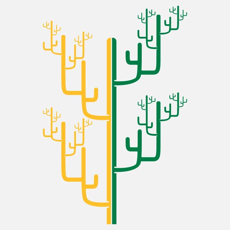 kunst äste cool großer wüste kaktus design muster