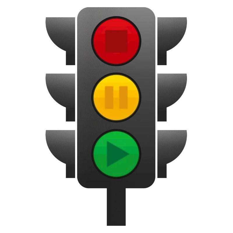 Feu de circulation (arrêt, pause, lecture)