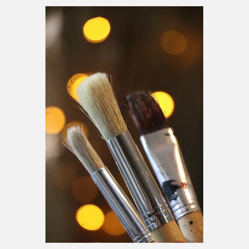 Close-up brush with bokeh