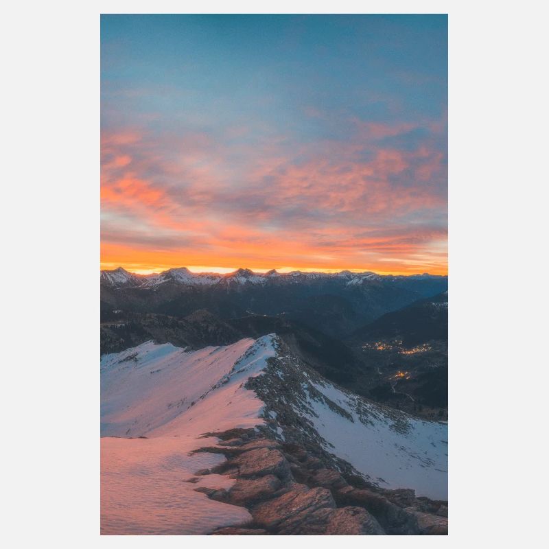 Alpine sunrise on Agrafa mountains