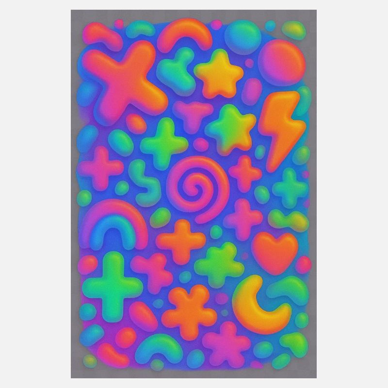 Neon Overload - Explosion de pop art 3D qui se chevauche