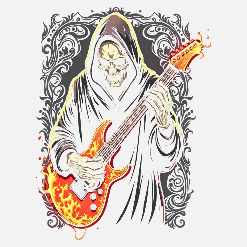 Sensenmann mit E-Gitarre Rock Heavy Metal
