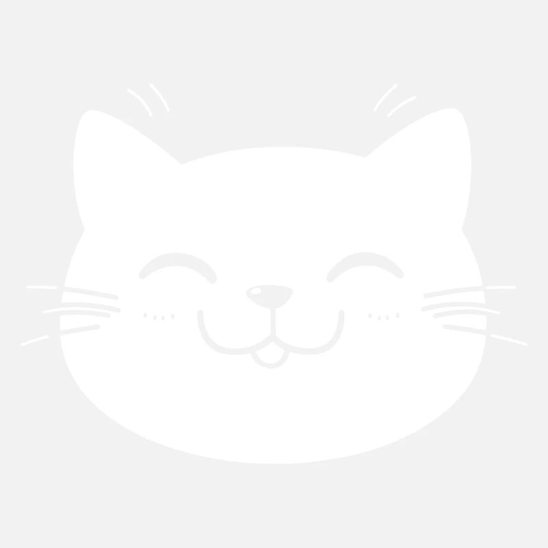 Drôle de visage de chat kawaii