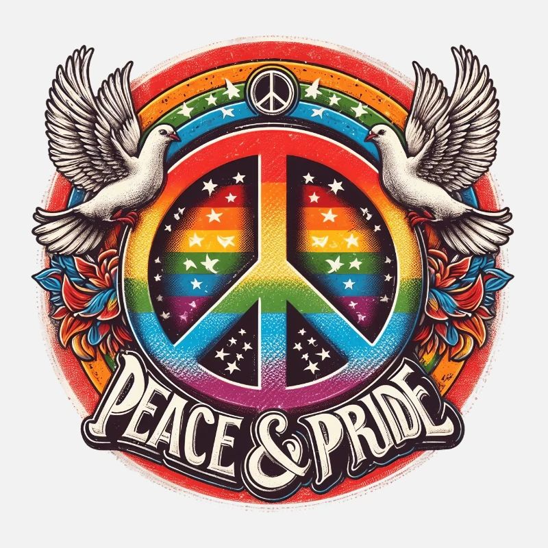 LGBT Peace and Pride Rainbow Design