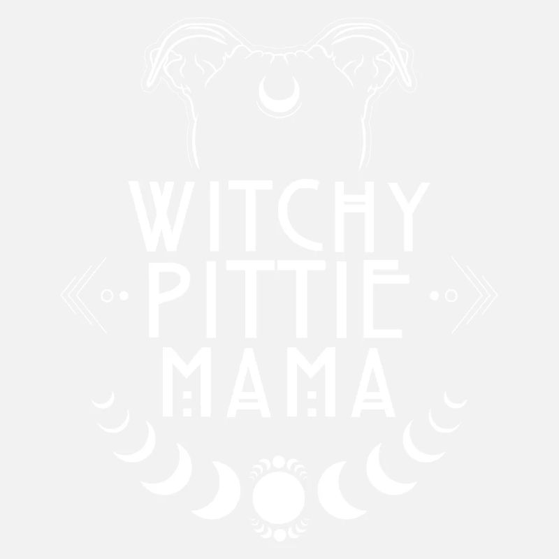 Witchy Pittie Mama Pitbull Hunde Hexe Hexen